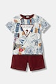 Детский хлопковый комплект Guess 2 шт узор бордо I6RG08.K8HM4.PPY2
