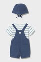 Mayoral komplet bawełniany dziecięcy 1663.3C.Baby.PPY2 niebieski SS26