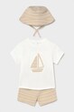 Mayoral komplet bawełniany niemowlęcy wzorzyste beżowy 1666.3B.Baby.PPY2
