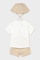 Mayoral komplet bawełniany niemowlęcy 1666.3B.Baby.PPY2 beżowy SS26