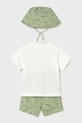 Παιδικό βαμβακερό σετ Mayoral 1667.3D.Baby.PPY2 πράσινο SS26