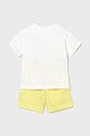 Mayoral komplet bawełniany dziecięcy 1672.3J.Baby.PPY2 żółty SS26