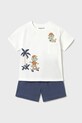 Mayoral komplet bawełniany dziecięcy nadruk niebieski 1672.3J.Baby.PPY2