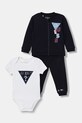 Guess komplet bawełniany niemowlęcy aplikacja granatowy P6RG06.KA6W4.PPY2