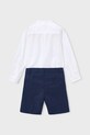 Dječji set s primjesom lana Mayoral 3216.5A.Mini.PPY2 bijela SS26