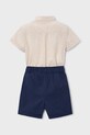 Dječji komplet s lanom Mayoral 3217.5B.Mini.PPY2 mornarsko plava SS26