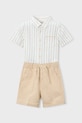 Otroški komplet z dodatkom lanu Mayoral 3217.5B.Mini.PPY2 bež SS26