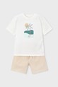 Παιδικό βαμβακερό σετ Mayoral 3218.5C.Mini.PPY2 μπεζ SS26