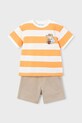 Παιδικό βαμβακερό σετ Mayoral 3602.5D.Mini.PPY2 πορτοκαλί SS26