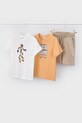 Mayoral komplet bawełniany dziecięcy nadruk pomarańczowy 3604.5E.Mini.PPY2