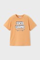Mayoral komplet bawełniany dziecięcy 3604.5E.Mini.PPY2 pomarańczowy SS26