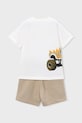 Otroški bombažen komplet Mayoral 3605.5F.Mini.PPY2 bež SS26