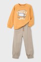 Mayoral dres bawełniany dziecięcy 3882.5D.Mini.PPY2 pomarańczowy SS26
