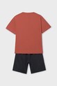 Mayoral komplet bawełniany dziecięcy 6690.7F.Junior.PPY2 pomarańczowy SS26