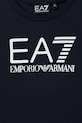 Παιδικό βαμβακερό σετ EA7 Emporio Armani σκούρο μπλε 7B000302.AF10375