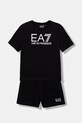EA7 Emporio Armani komplet bawełniany dziecięcy nadruk czarny 7B000302.AF10375
