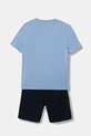 EA7 Emporio Armani komplet bawełniany dziecięcy 7B000294.AF10378 niebieski SS26