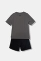 EA7 Emporio Armani komplet dziecięcy bawełniany 7B000267.AF12874 szary SS26