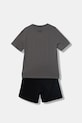 EA7 Emporio Armani komplet dziecięcy bawełniany 7B000267.AF12874 szary SS26