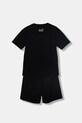 EA7 Emporio Armani komplet dziecięcy bawełniany 7B000267.AF12874 czarny SS26