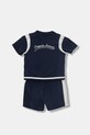 Emporio Armani komplet codzienny niemowlęcy z wiskozy EB001115.AF20699 granatowy SS26