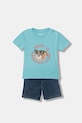 Guess komplet dziecięcy bawełniany niebieski I6GG05.K8HM4.PPY2.M