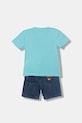Guess komplet dziecięcy bawełniany I6GG05.K8HM4.PPY2.M niebieski SS26