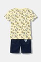 Guess t-shirt i szorty dziecięce N6GG01.K8HM4.PPY2.M żółty SS26