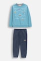 Coccodrillo σετ φόρμας παιδικό βαμβακερό μπλε WC6117408XXB