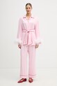 The Sleeper komplet damski z wiskozy różowy MCSP02P006F