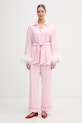 The Sleeper komplet damski z wiskozy różowy MCSP02P006F