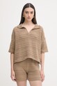 Haveone komplet damski z bawełną HNC.Q003 beżowy SS26