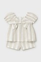 Mayoral komplet bawełniany niemowlęcy 1211.4A.Baby.PPY2 beżowy SS26