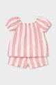 Mayoral komplet bawełniany niemowlęcy 1211.4A.Baby.PPY2 różowy SS26