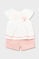 Mayoral komplet bawełniany niemowlęcy bawełna różowy 1212.4A.Baby.PPY2