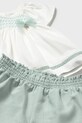 Mayoral komplet bawełniany niemowlęcy turkusowy 1212.4A.Baby.PPY2