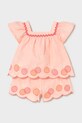 Mayoral komplet bawełniany niemowlęcy wzorzyste pomarańczowy 1214.4D.Baby.PPY2