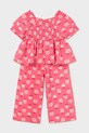 Mayoral komplet bawełniany dziecięcy wzorzyste różowy 1513.4C.Baby.PPY2