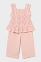 Mayoral komplet dziecięcy dzianina różowy 1515.4E.Baby.PPY2