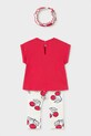 Mayoral komplet bawełniany dziecięcy 1750.4G.Baby.PPY2 czerwony SS26