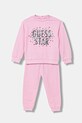 Guess dres bawełniany niemowlęcy 2-pack bawełna różowy A6RG03.KA6R4.PPY2