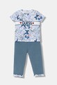 Guess komplet dziecięcy 2-pack z elastanem niebieski A6RG05.K6YW4.PPY2