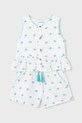 Mayoral komplet bawełniany dziecięcy wzorzyste biały 3229.6L.Mini.PPY2