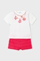 Mayoral komplet bawełniany dziecięcy 3231.6M.Mini.PPY2 różowy SS26