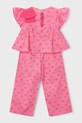 Otroški komplet z dodatkom lana Mayoral 3594.6C.Mini.PPY2 roza SS26