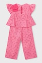 Otroški komplet z dodatkom lana Mayoral 3594.6C.Mini.PPY2 roza SS26
