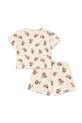 Konges Sløjd komplet bawełniany dziecięcy LIN TEE SET GOTS KS104935.PPY2 beżowy SS26