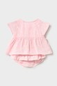 Pamučni komplet za bebe Mayoral Newborn 1286.2B.Newborn.PPY2 roza SS26