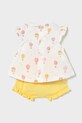 Mayoral Newborn komplet bawełniany niemowlęcy 1288.2F.Newborn.PPY2 żółty SS26