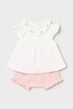 Mayoral Newborn komplet bawełniany niemowlęcy wzorzyste różowy 1288.2F.Newborn.PPY2